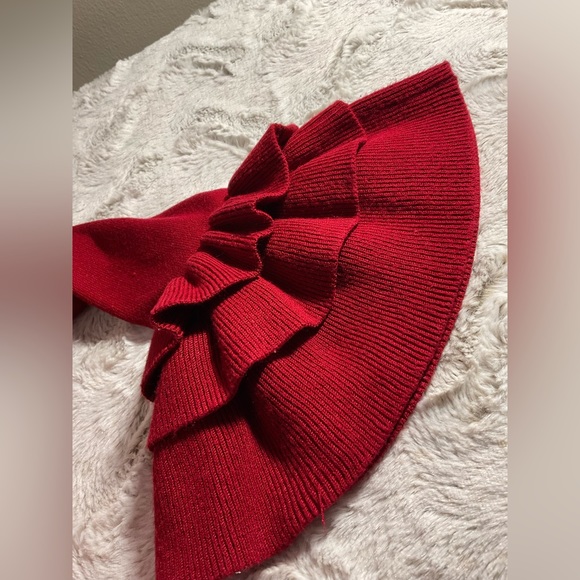 Perfect Holiday Dress! Long Sleeve Radiant Red Lightweight Sweater Dress - Picture 4 of 7